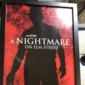 Nightmare on Elm Street Framed Paper Movie Poster MINT GREAT FATHERS DAY GIFT!